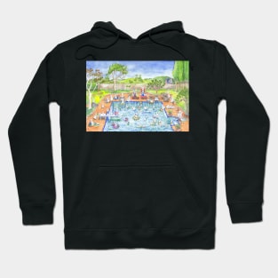 bunny pool party Hoodie